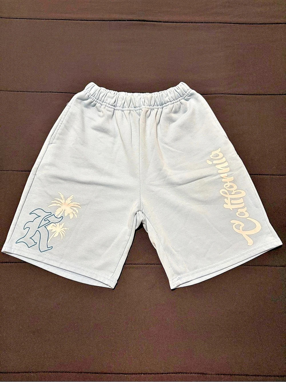 Graphic Athletic Shorts in Blue Like New